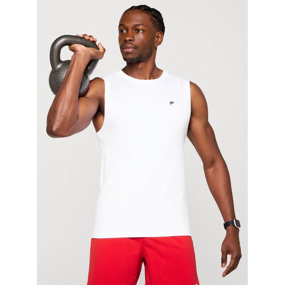 Fabletics The Train All Day White Tank Men’s Size Large